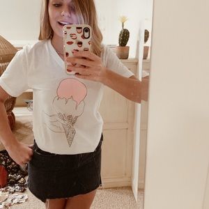 happynotesbygreer.com Ice Cream Graphic V Neck Tee